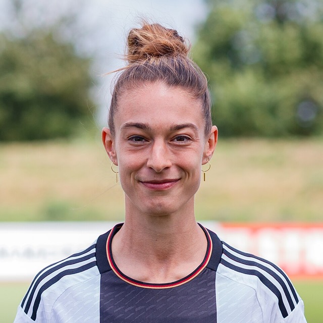 Felicitas Rauch at a Germany national team media day